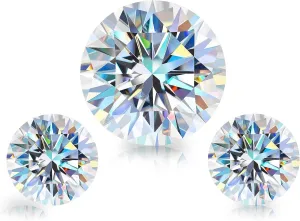 0.1-10 Carat Loose Moissanite, D White Colorless VVS1 Clarity Round Cut 12 Sizes Lab Created Diamond for Diamond Jewelry,Earrings,Necklaces,Rings,Handmade Jewelry with GRA Certificate