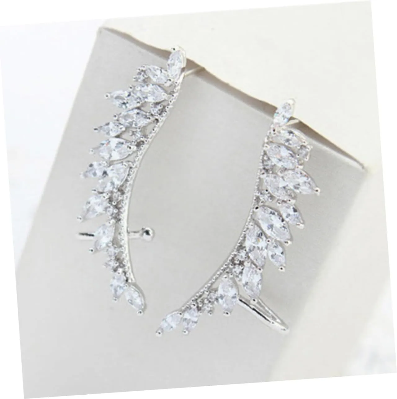 1 Pair Ear Cuff for Non-pierced Ears Women Ear Drop Wings Shape Earrings Ear Cuff