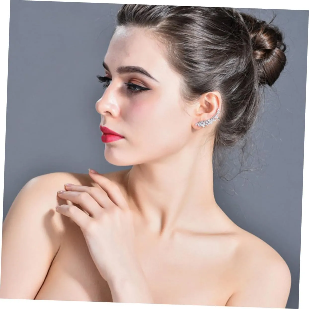 1 Pair Ear Cuff for Non-pierced Ears Women Ear Drop Wings Shape Earrings Ear Cuff