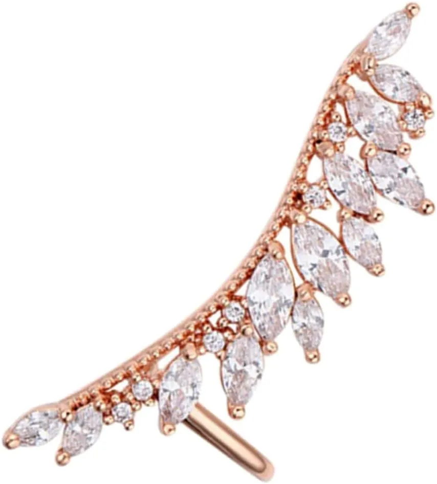 1 Pair Ear Cuff for Non-pierced Ears Women Ear Drop Wings Shape Earrings Ear Cuff