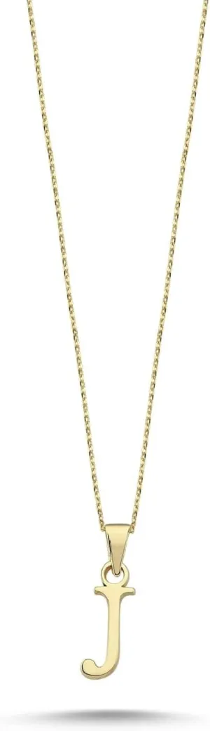 100% 14k Real Gold Necklace for Women | Dainty Charm Alphabet Name Letter Initial Necklaces for Women | Custom Pendant Jewelry for Her | Birthday Gifts for Women & Girls | 18''