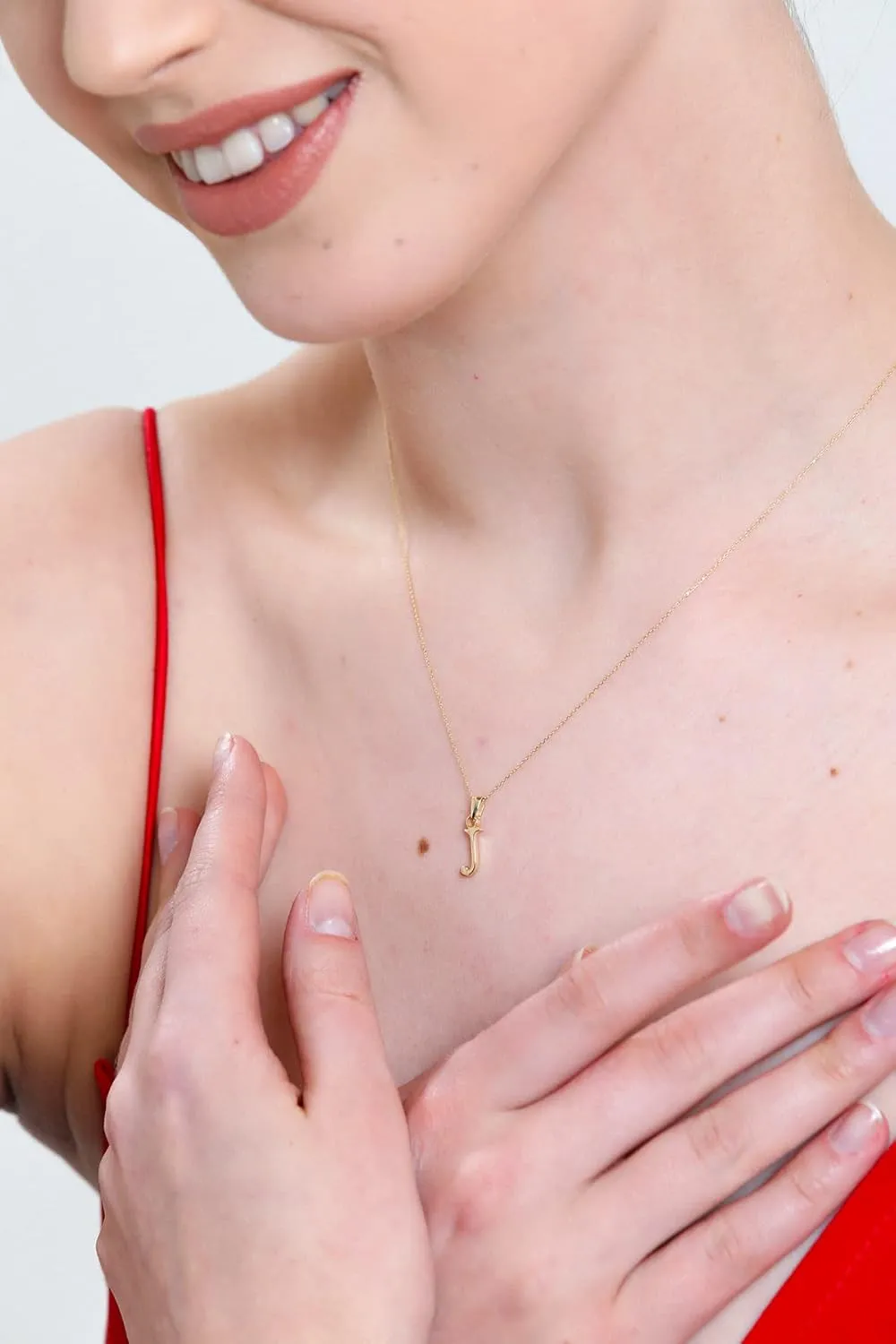 100% 14k Real Gold Necklace for Women | Dainty Charm Alphabet Name Letter Initial Necklaces for Women | Custom Pendant Jewelry for Her | Birthday Gifts for Women & Girls | 18''