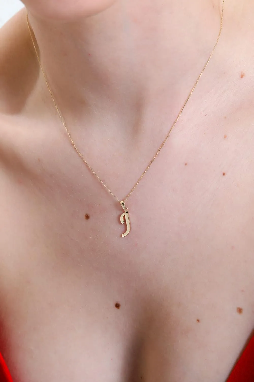 100% 14k Solid Gold Necklace | Dainty Charm Alphabet Letter Initial Necklaces for Women | Custom Pendant Jewelry for Her Birthday | Mothers Day Gifts for Mom | 18''