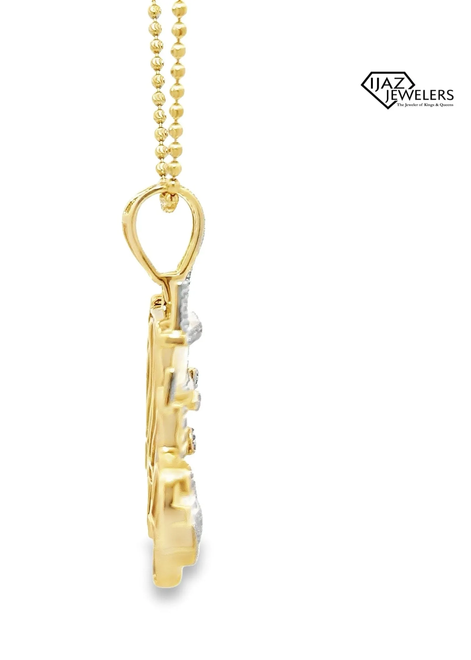 10K Gold 2.50 CTW EGL Certified Diamond Big Rig Charm