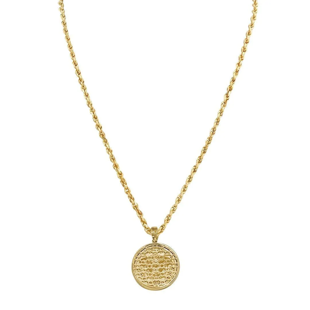 10k Yellow Gold Diamond Medusa Pendant 0.35 Ctw