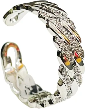 18K Gold Plated Rings for Women and Teen Girls Non Tarnish Cubic Zirconia Fidget Ring Butterfly/Snake/Mesh/Cross/Crown Knuckle Ring Open Adjustable Statement Stacking Chunky Rings