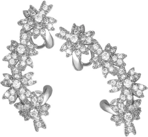 1Pair Flower Ear Cuff Earrings for Unpierced Ears Non Pierced Ear Clips Jewelry Floral Design Elegant Accessories for Women for Parties and Special Occasions