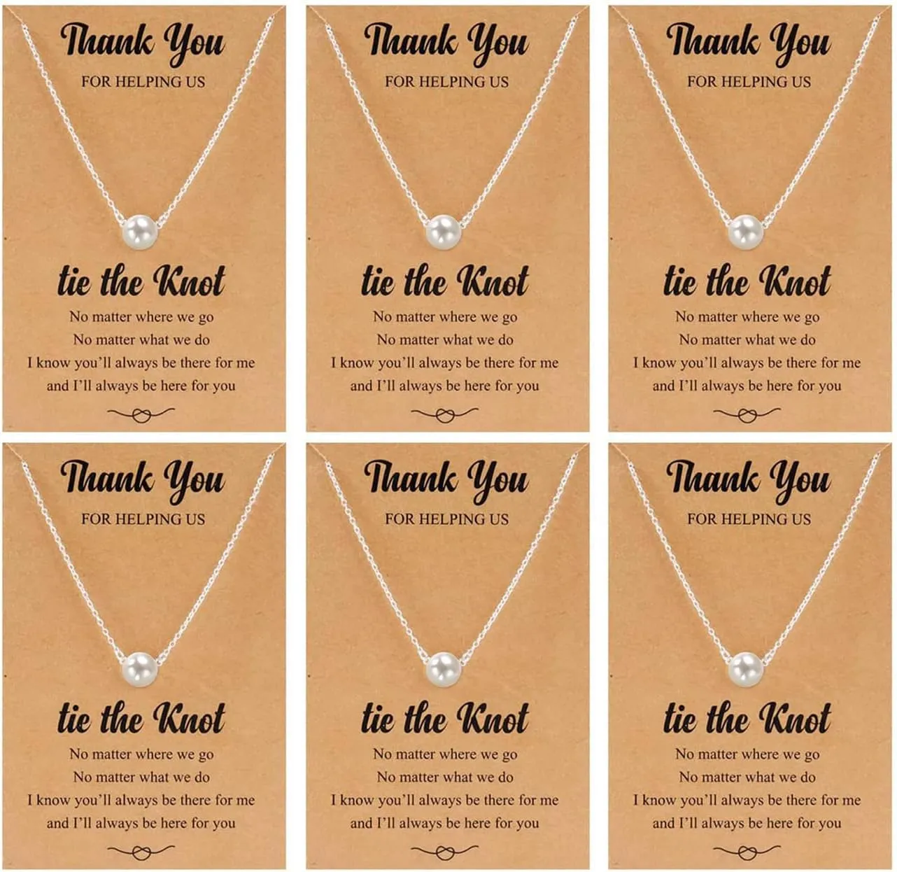 2/4/6Pcs Bridesmaid Gifts - Pearl Necklaces for Women Wedding - Bridesmaid Getting Ready Outfit