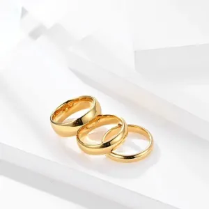 2mm 4mm 6mm 8mm 18K Gold Tungsten Carbide Rings for Women Men Domed Polished Steel/Gold/Rose Gold Wedding Band Comfort Fit Size 5-13