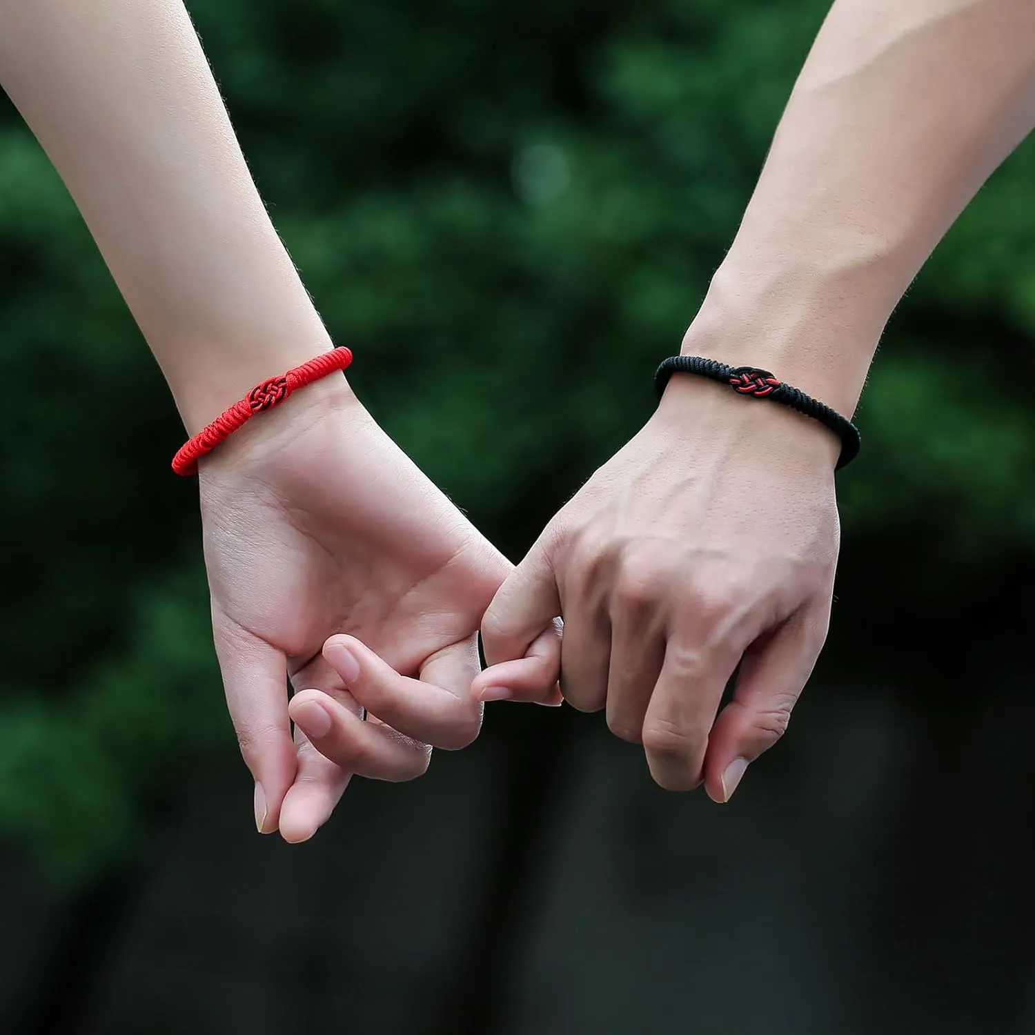 2pcs Tibetan Lucky Bracelet Handmade Amulet Knot Woven Red Black String Rope Protection Bracelets for Women Men BFF Friendship Couples Family Birthday Mothers Day Christmas Fashion Jewelry Gifts