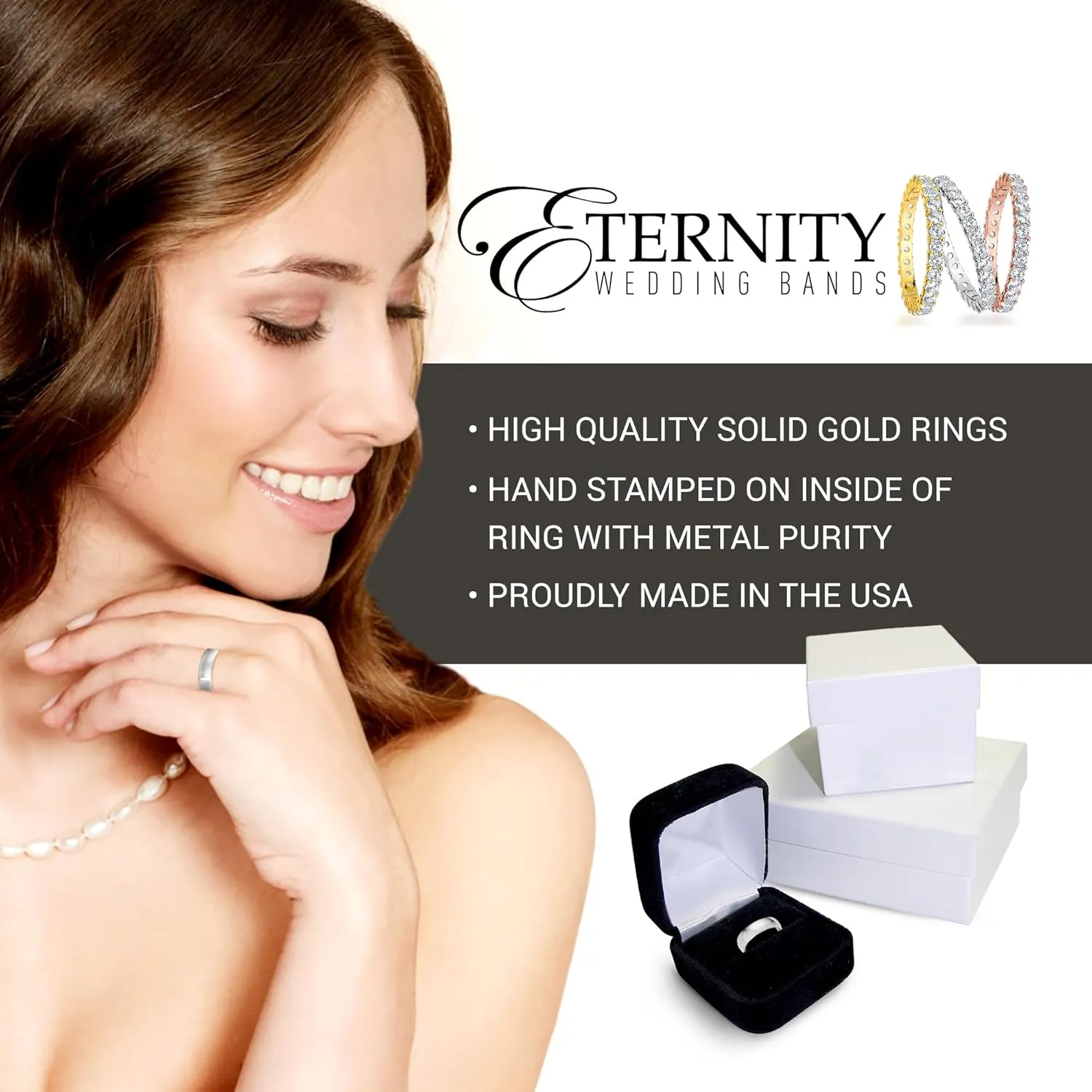 5mm Solid Gold Wedding Bands for Women or Men, 10k or 14k Gold Rings, Comfort Fit Womens and Mens Wedding Ring - Premium Collection from EWB