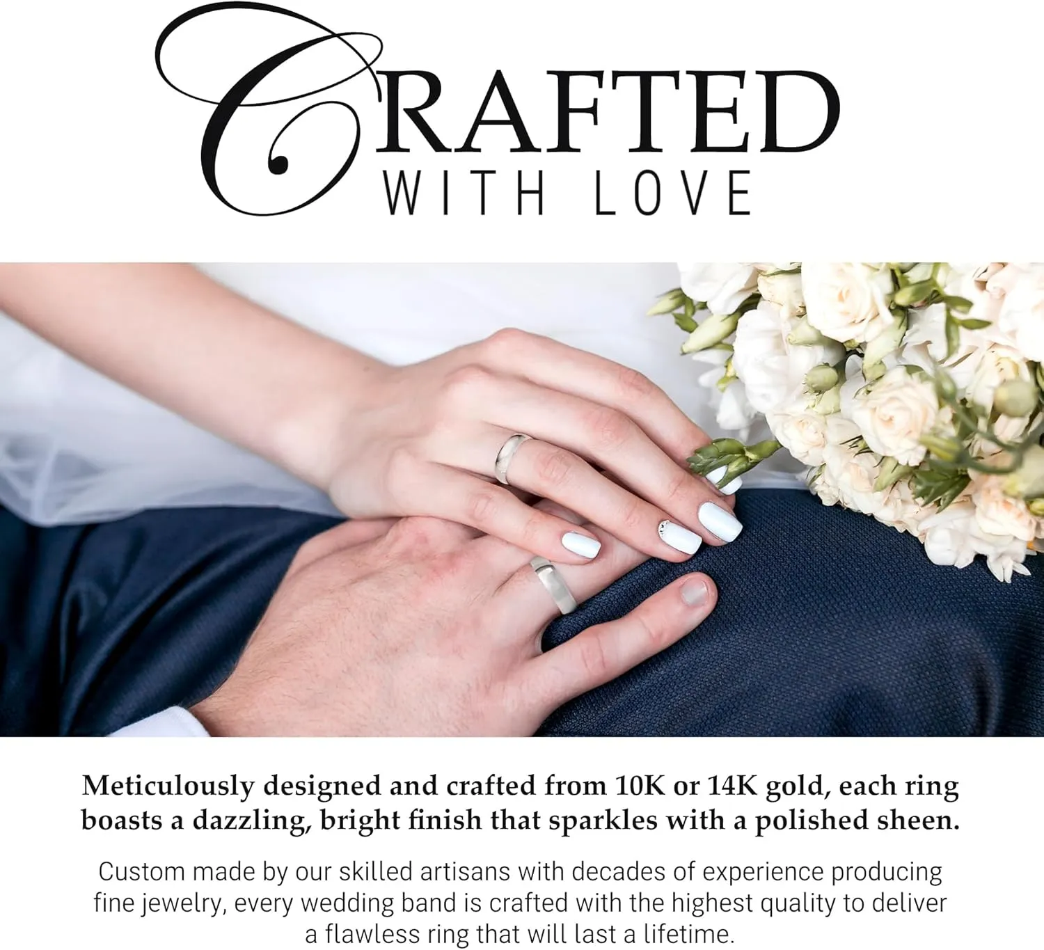 5mm Solid Gold Wedding Bands for Women or Men, 10k or 14k Gold Rings, Comfort Fit Womens and Mens Wedding Ring - Premium Collection from EWB