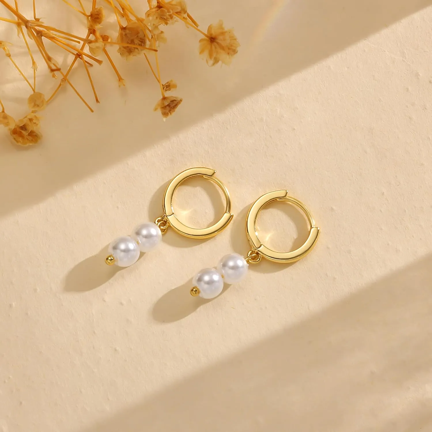 6 Pairs Gold Hoop Earrings Set for Women - 14K Gold Plated Hypoallergenic Huggie Hoops Earring Lightweight Chunky Open Earrings Trendy Jewelry Dainty Gift