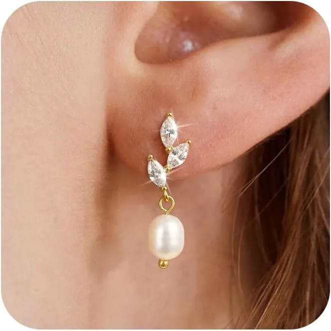 6 Pairs Gold Hoop Earrings Set for Women - 14K Gold Plated Hypoallergenic Huggie Hoops Earring Lightweight Chunky Open Earrings Trendy Jewelry Dainty Gift
