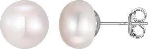 6mm Natural Freshwater Pearl Stud Earrings, Rhodium-Plated 925 Sterling Silver, Hypoallergenic, Minimalist Jewelry for Women, Classic and Elegant Gift for Her, Everyday Wear or Special Day