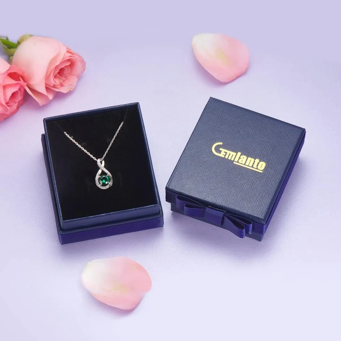 925 Sterling Silver Birthstone Necklace for Women Infinity Necklaces Birthday Anniversary Mothers Day Fine Jewelry Gifts for Mother Women, Adjustable Chain