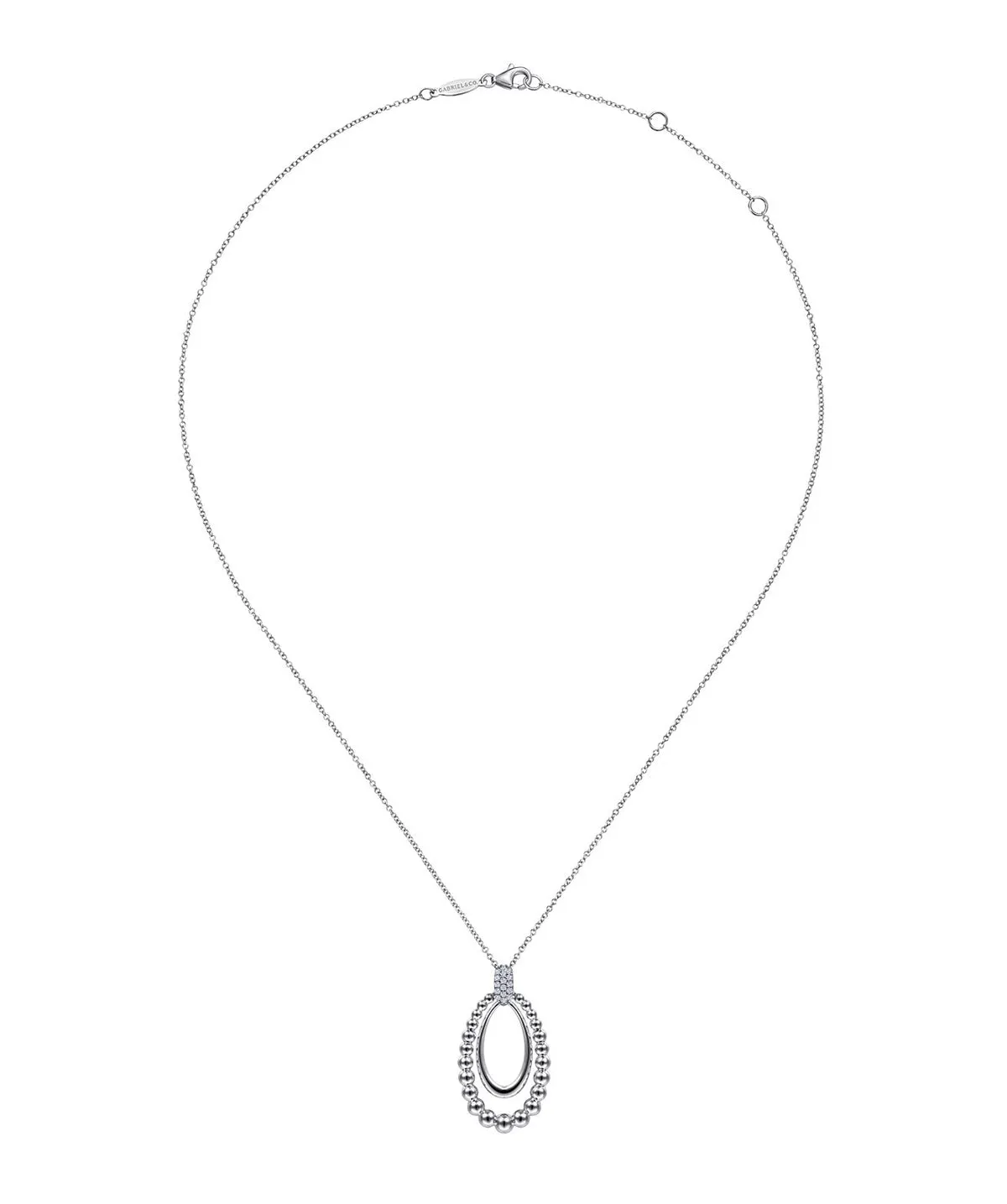 925 Sterling Silver Diamond Pendant Necklace