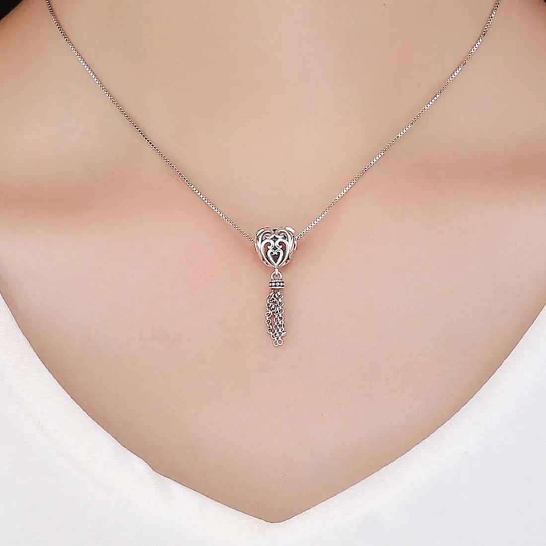 925 Sterling Silver Love Heart Beads