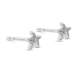 925 Sterling Silver Sea Star Stud Earrings - Dainty Sea Star Studs, Tiny Handmade Jewelry, Pushback Closure Earrings, Simple Minimalist Fashionable Gift for Young Women