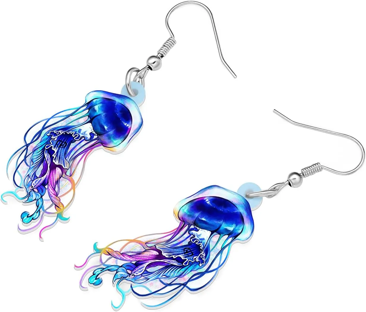 Acrylic Cute Ocean Animals Crab Turtle Octopus Jellyfish Dangle Drop Earrings for Women Sea Life Jewelry Gifts for Beach Party Charms