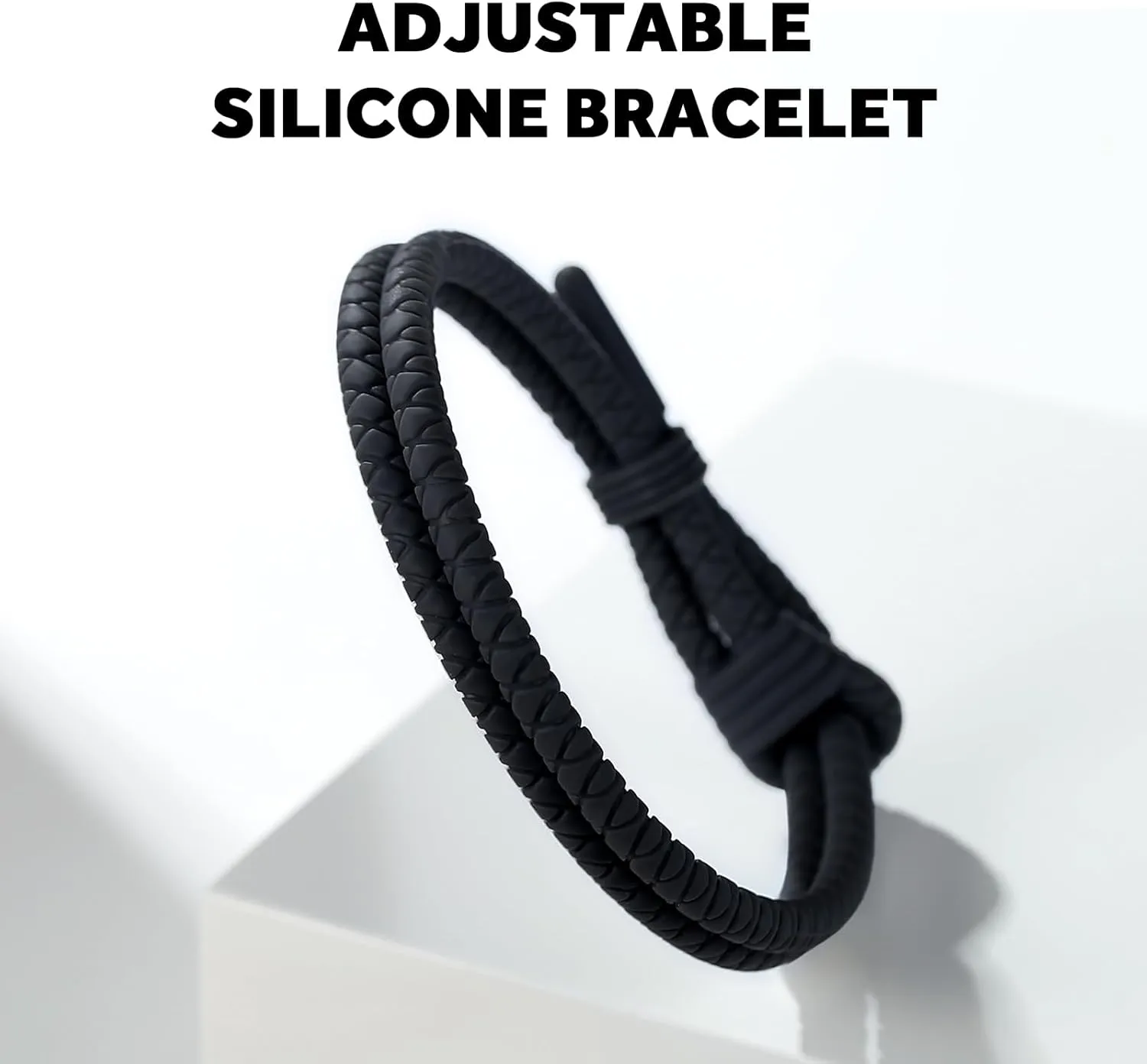 Adjustable Silicone Nautical Surfer Braided Rope Bracelet for Men Women - Waterproof Rubber Sports Couples Bracelets Gifts