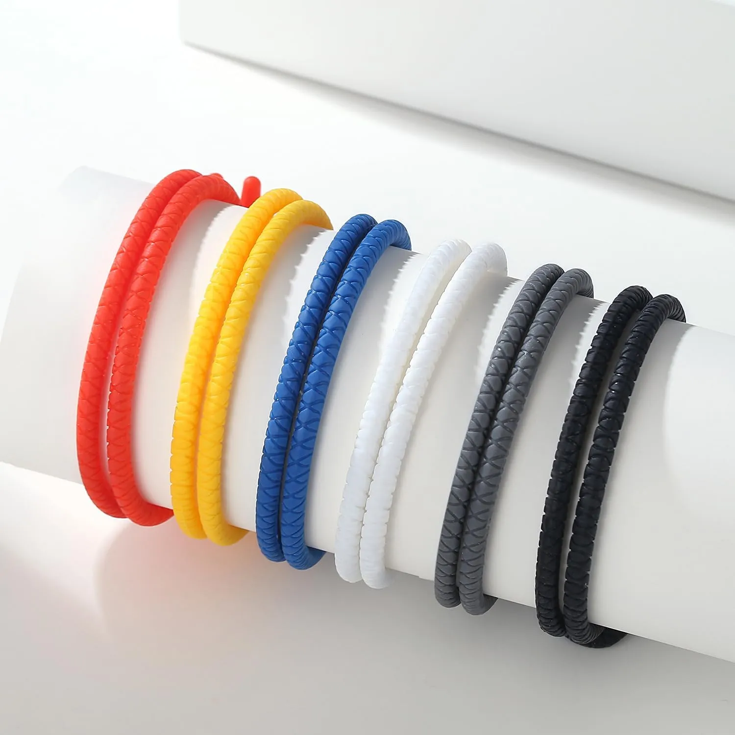 Adjustable Silicone Nautical Surfer Braided Rope Bracelet for Men Women - Waterproof Rubber Sports Couples Bracelets Gifts