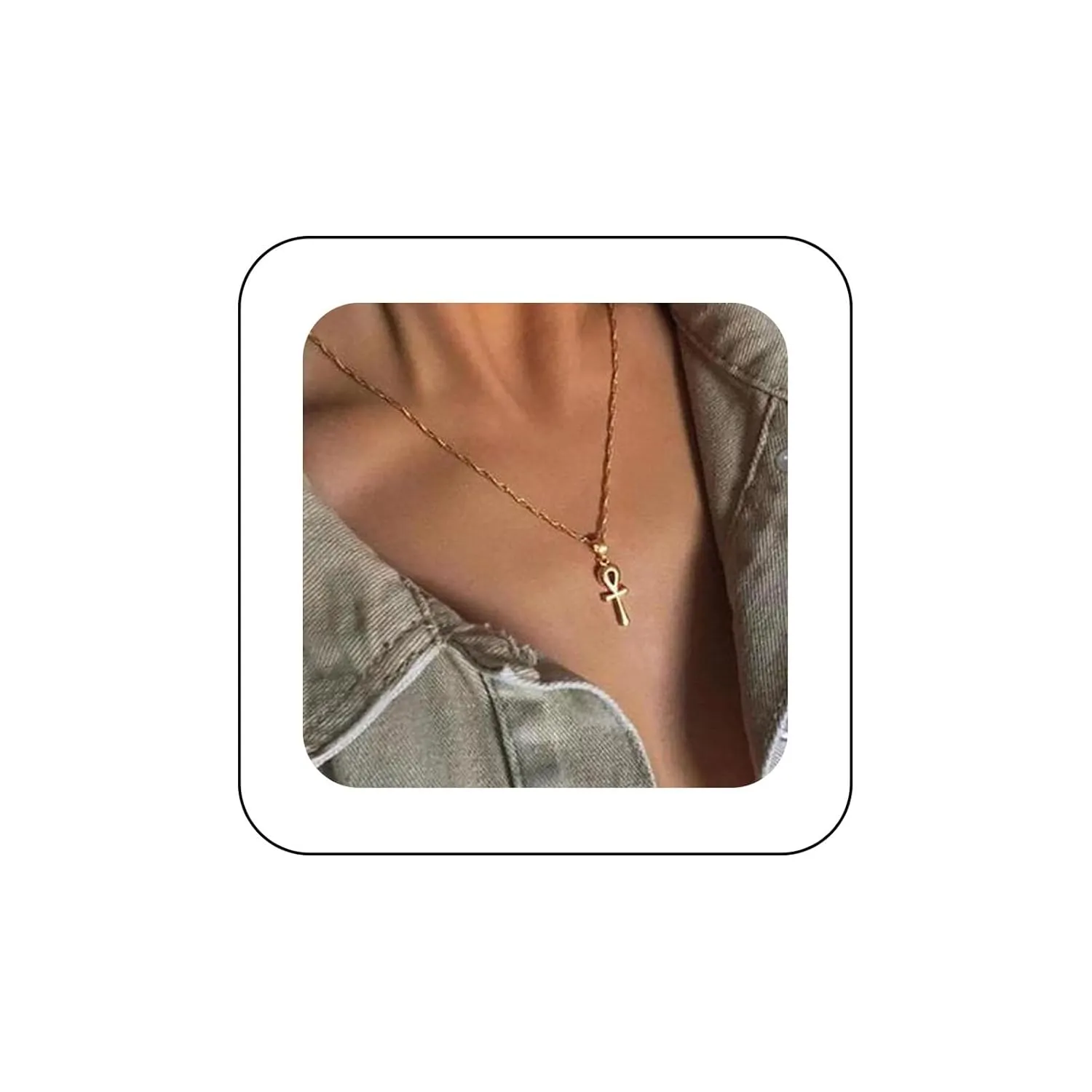Andelaisi Boho Feminine Choker Necklace Gold Feminine Necklace Choker Feminine Astrological Gender Symbol Necklace Gold Feminist Pendant Necklace Jewelry for Women