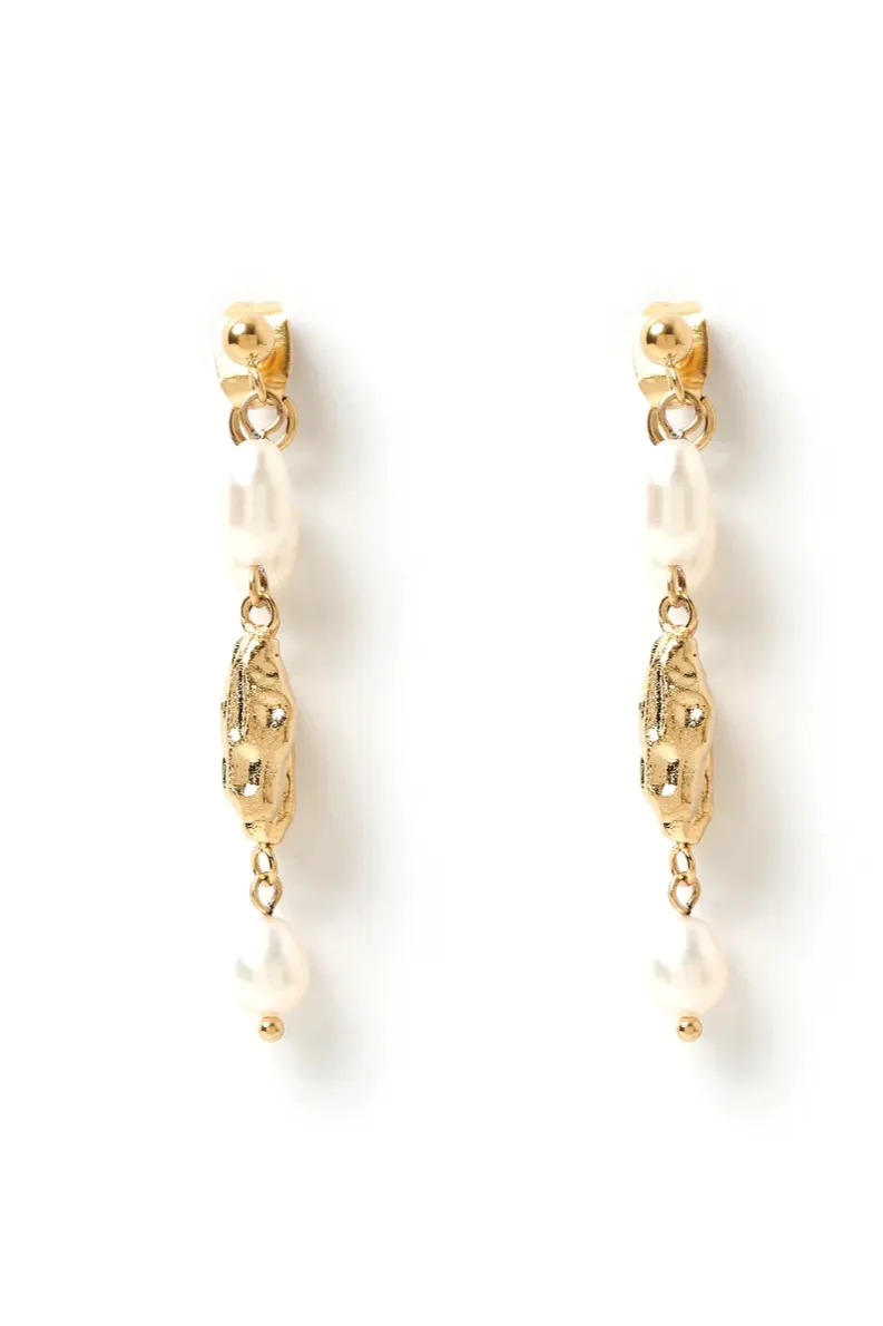 ARMS OF EVE MIMI PEARL & GOLD EARRINGS - GOLD PLATED