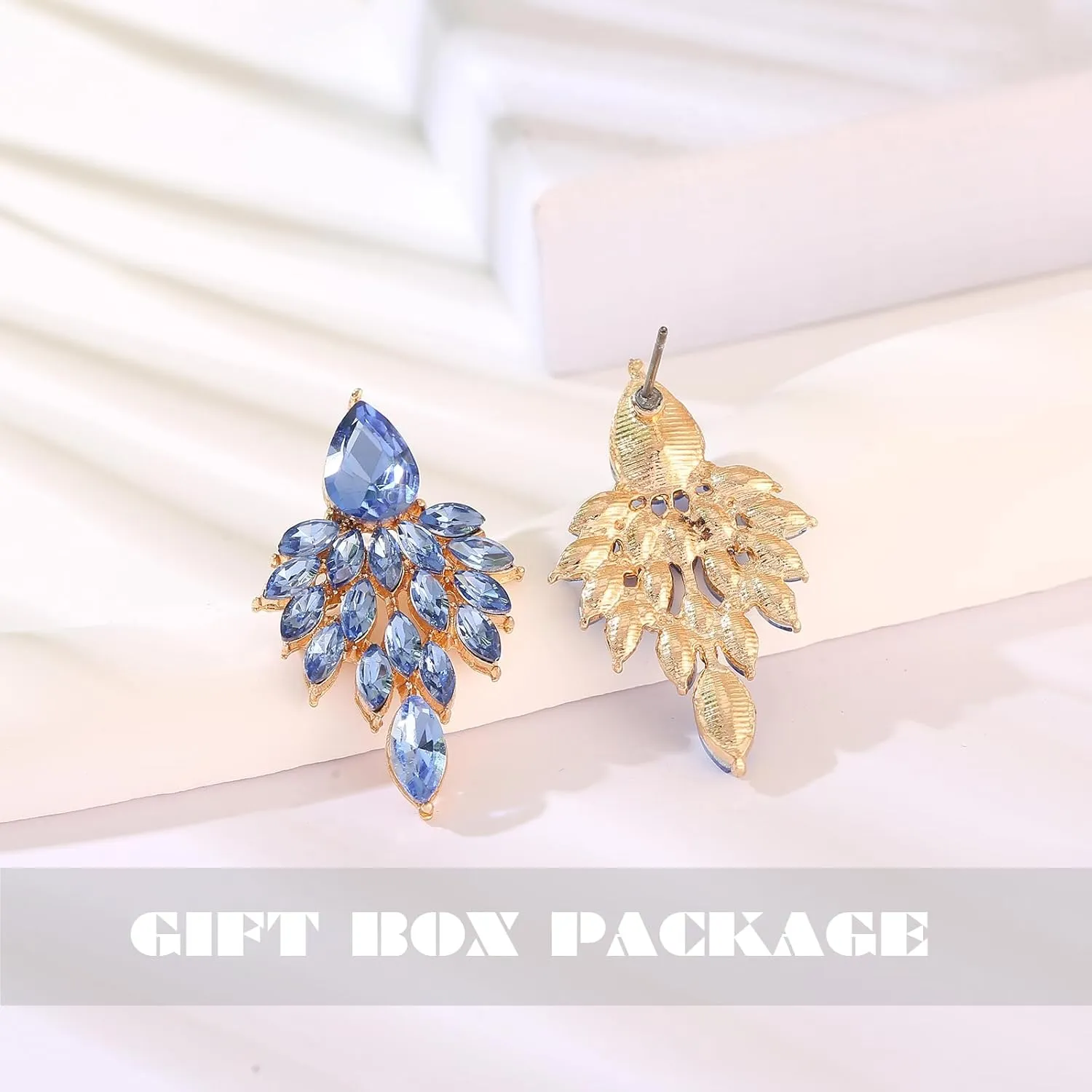 ATIMIGO Rhinestone Cluster Drop Earrings Elegant Crystal Statement Earrings Bridal Wedding Prom Earrings for Women
