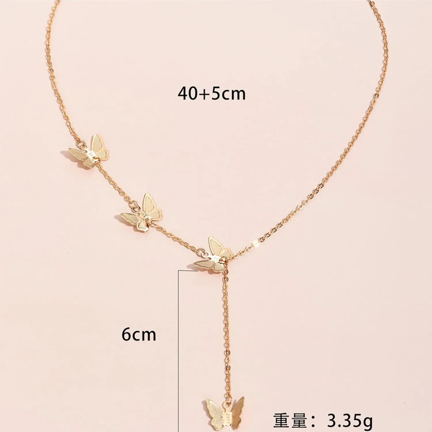Atiptu Gold Butterfly Neckalces for Women Sexy Clavicle Choker Chain Layered Butterflies Pendants Neck Accessories Fashion Jewerly