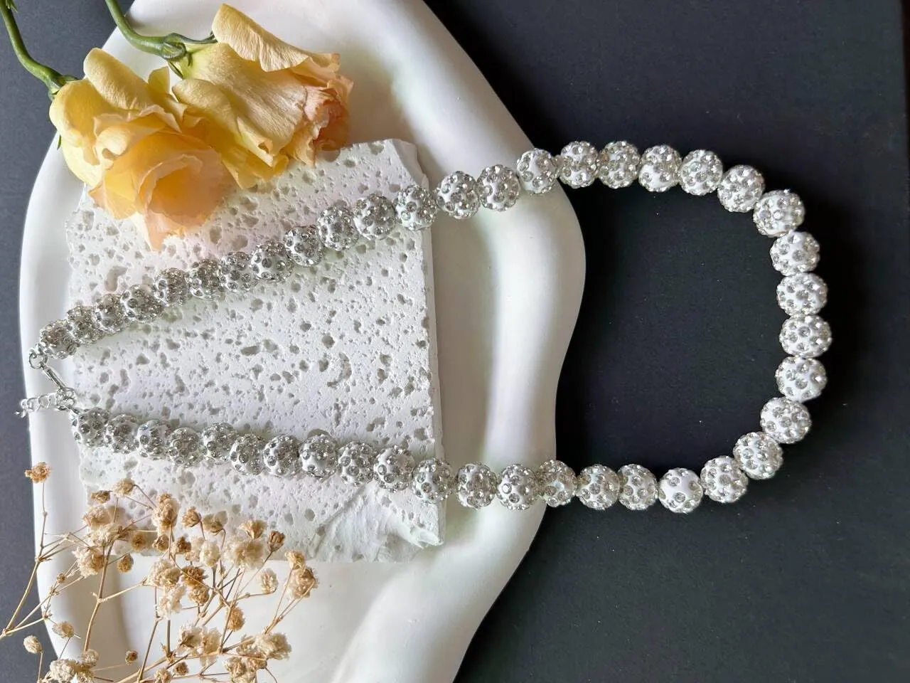 Baseball Necklaces for Men Women Ice Collection Necklace Rhinestone Clay Bead Baseball Bling Drip Necklace Cool Gifts for Baseball Players