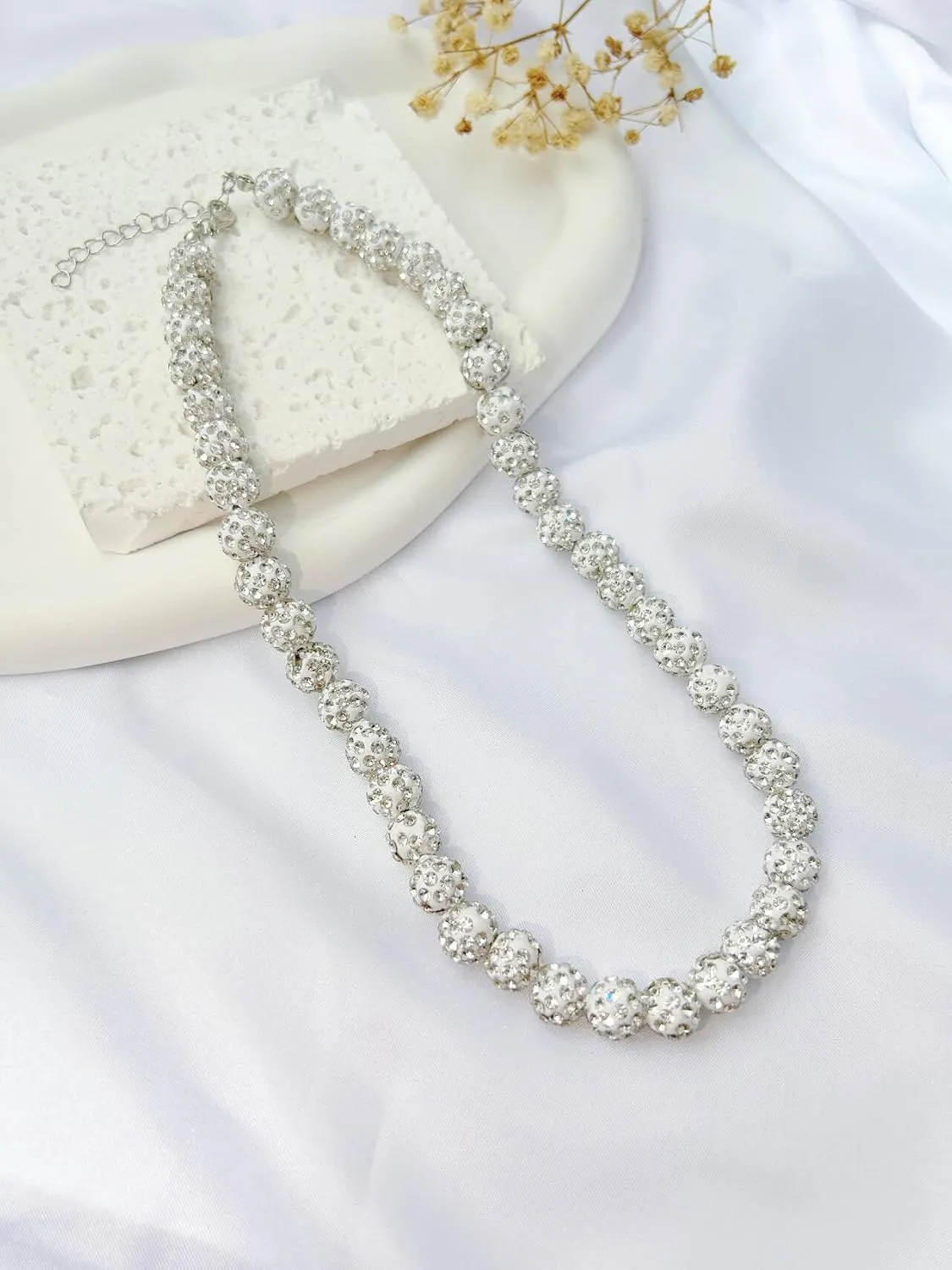 Baseball Necklaces for Men Women Ice Collection Necklace Rhinestone Clay Bead Baseball Bling Drip Necklace Cool Gifts for Baseball Players