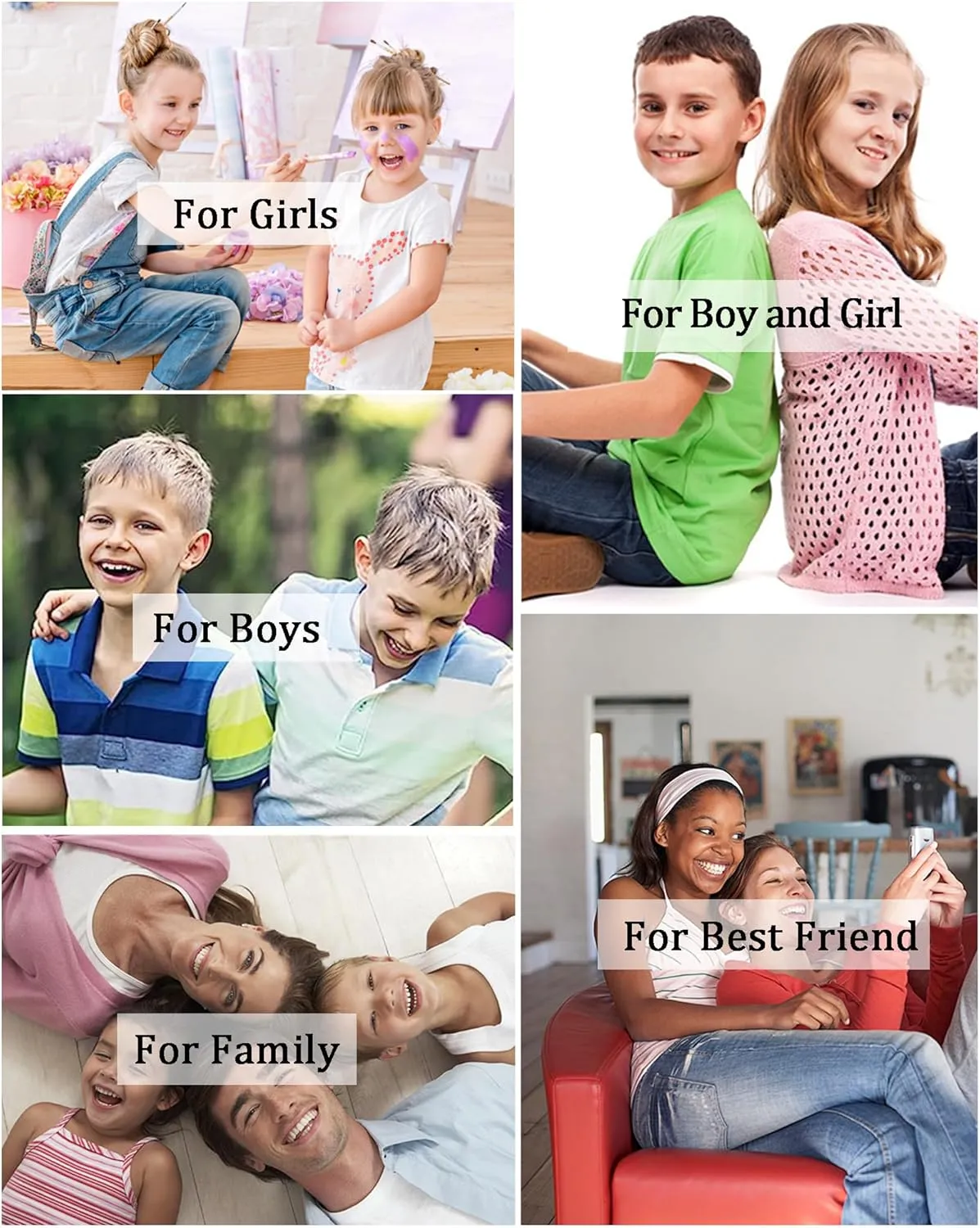 Best Friend Pendants Jewelry BFF Necklace 2 Gifts Matching Friendship Necklaces for 2 Teen Boys Girls Bestie Sister.