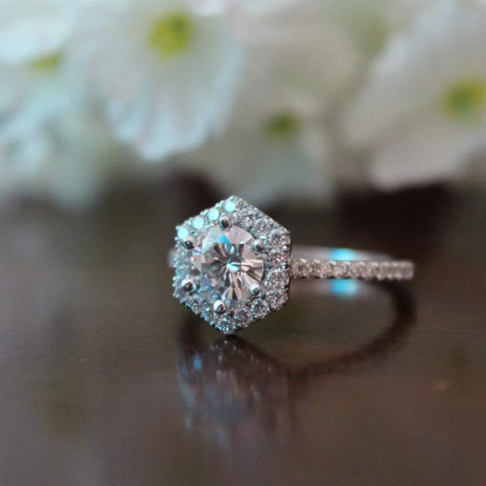 Bicheng Artificial Mossang Diamond Jewelry Ring, Marriage Proposal Diamond Ring Couple Ring Engagement Diamond Ring Female (9)