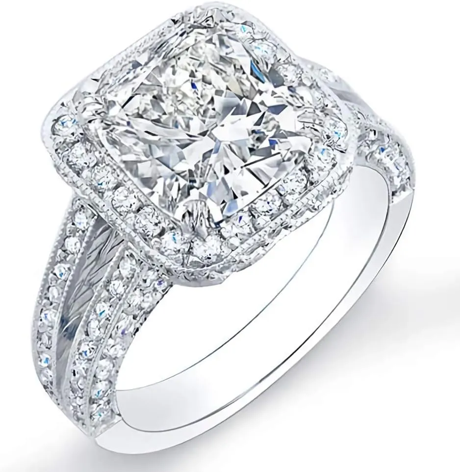 Bridal Set 1-3 Carat (ctw) 5A Cubic Zirconia engagement rings for women Platinum Plated Silver ring Cubic Zirconia rings
