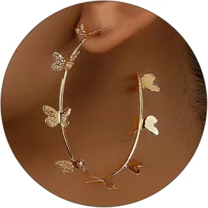 Butterfly Earrings for Women Trendy Big Butterfly Hoop Dangle Earrings Large Huggie Hoops Drop Earring Jewelry Dress Accessories Gifts