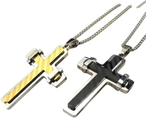 Christ Jesus Catholic Cross Pendants Necklace For Women Men Stainless Steel Gold Color Hip Hop Male Chain Jewelry Collar