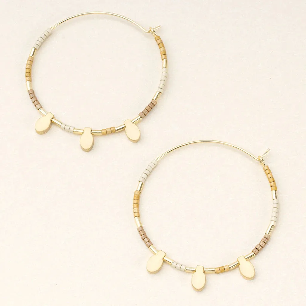 Chromacolor Miyuki Large Hoop Earring