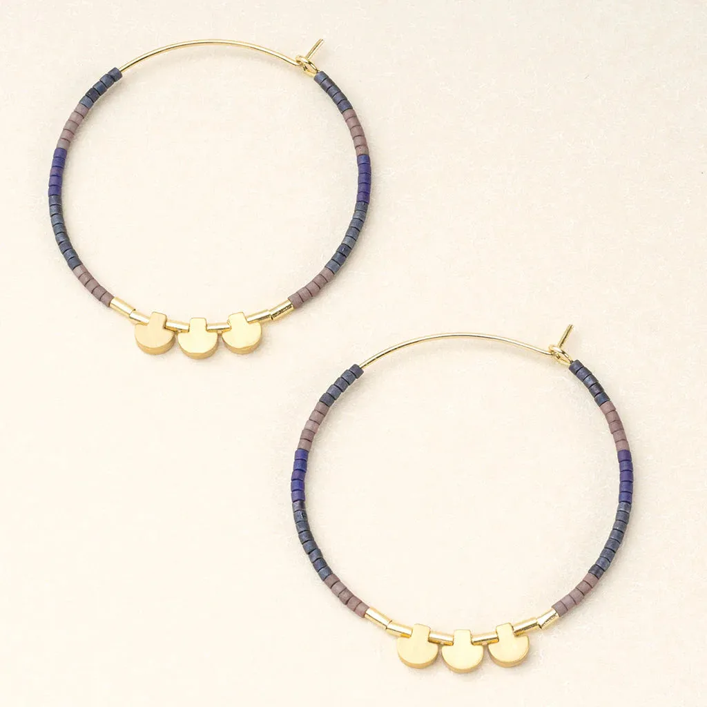 Chromacolor Miyuki Large Hoop Earring