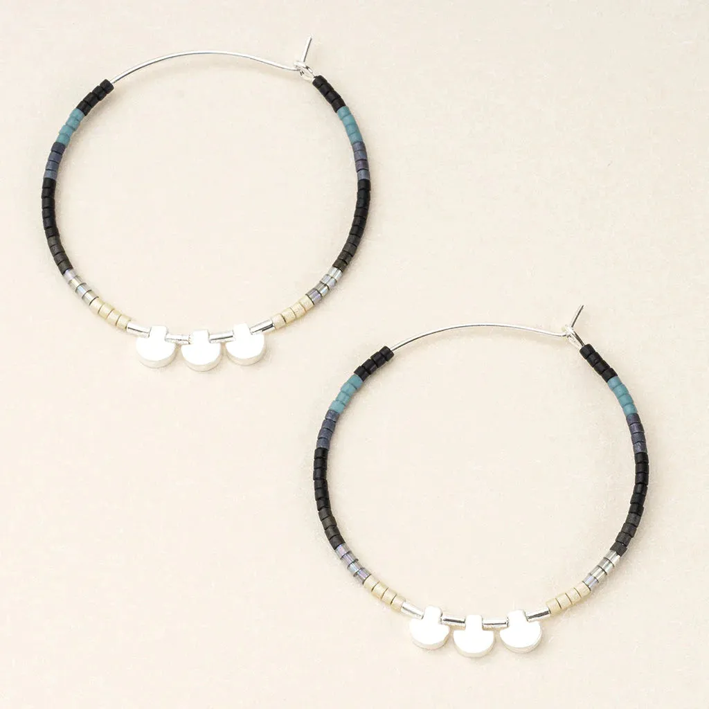Chromacolor Miyuki Large Hoop Earring
