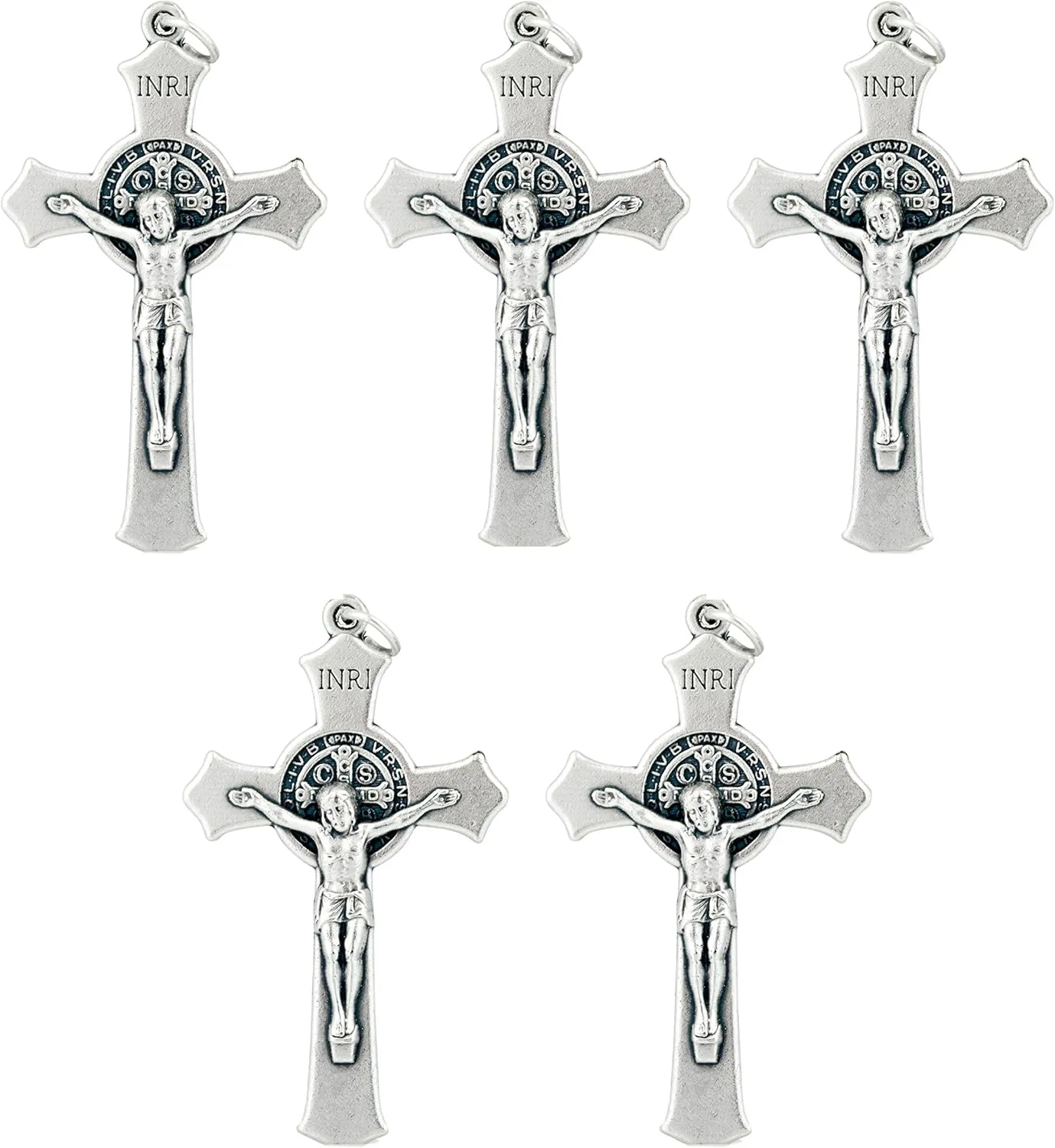Classical 2" Saint Benedict Crucifix Pendant (5-Pack)