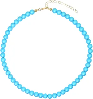 Colorful Mood Choker Baroque Bead Imitation Pearls Necklace, Women, Adults Simple Silver Dainty Pearl Necklaces for easy match