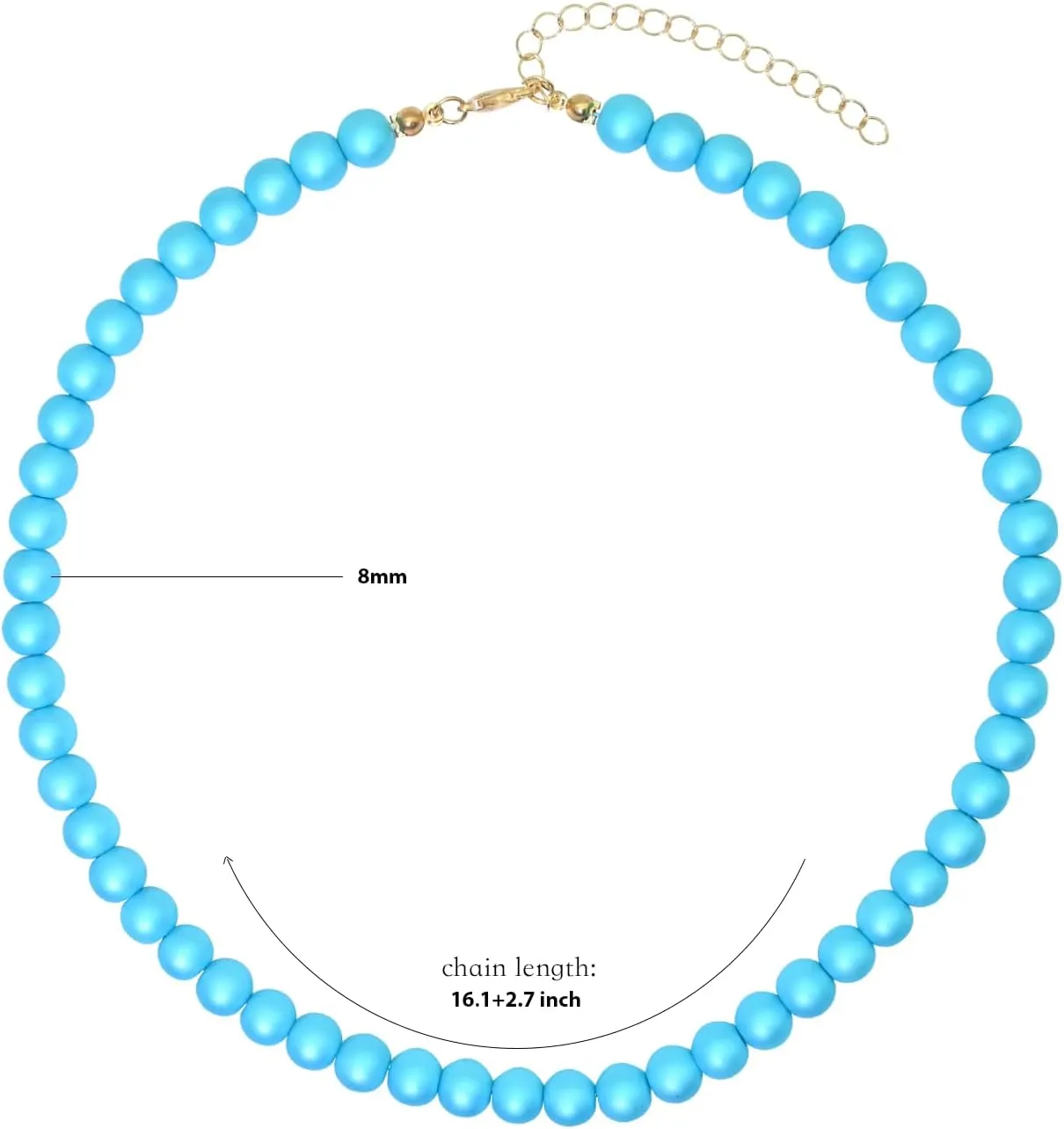 Colorful Mood Choker Baroque Bead Imitation Pearls Necklace, Women, Adults Simple Silver Dainty Pearl Necklaces for easy match