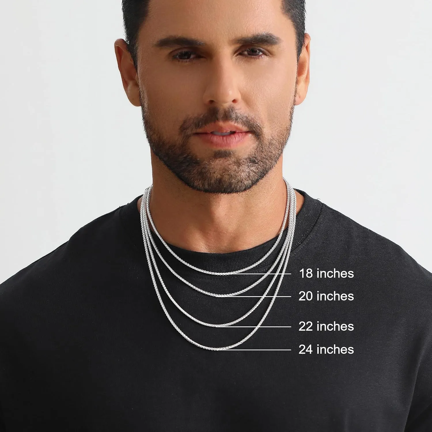 Cross Necklace for Men, Gold Stainless Steel Mens Cross Chain, Cubic Zirconia Cross Pendant Necklaces Christain Jewelry Gift Wheat Chain
