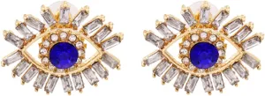 Crystal Evil Eyes Drop Earrings Fashion Unique Abstract Eyes Rhinestone Dangle Earring for Women Exaggerated Jewelry
