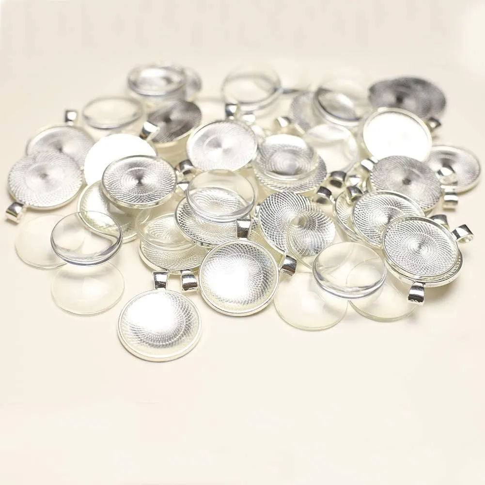 DAHI Bezel Pendant Trays for Jewelry Making DIY Round Pendant Tray Charm Bezel Blanks Setting Cabochon Blank Base for DIY Jewelry Findings Making,Crafting Photo,Necklace,Pendant Making Visit the Oubaka Store