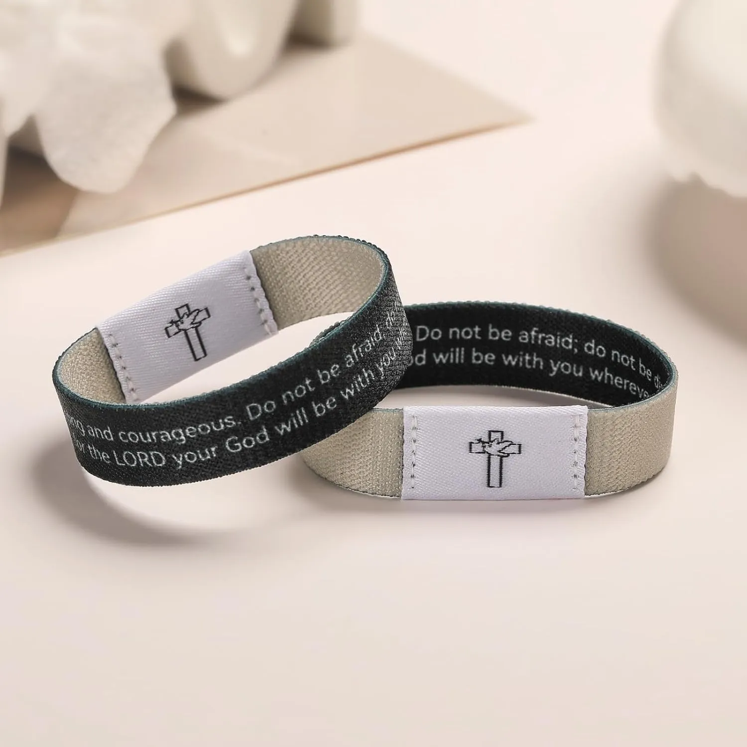Daily Bible Verse Bracelet Scan for Men Women, Wearable Bible Bracelet Christian Scripture Bracelets Catholic Inspirational Religious Faith Gifts