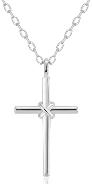 Dainty Cross Necklace for Women & Men, 925 Sterling Silver Cross Necklaces, 18K Gold Rose Gold Silver Cross Necklace Pendant (Gold)