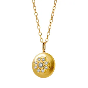 Diamond Flower Pendant