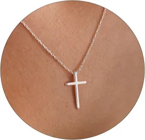 DIBOLA Cross Necklace for Women, 14K Real Gold Plated Tiny Small Cross Necklace Simple Dainty Cross Pendant Necklace Cute Layered CZ Cross Necklace Gold Chain Choker Necklaces Set for Womens Trendy Jewelry Gifts
